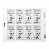 Top Hat Cat Etching Canvas Labelsのライブラリ ラベル (フルシート)