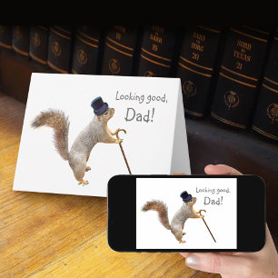 Top Hat Father's Day Cardのリス カード