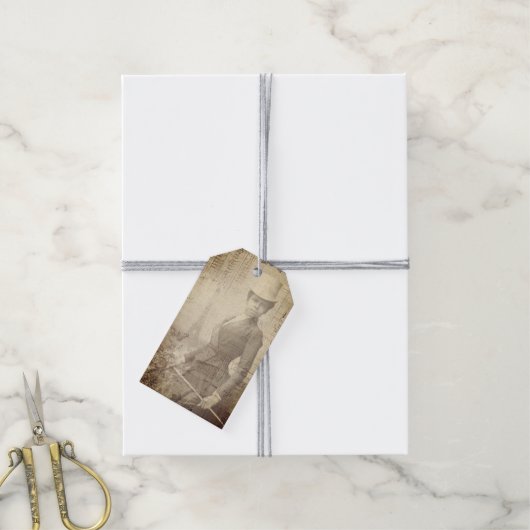 Top Hat Riders Journalingラベル ギフトタグ (より糸付き)