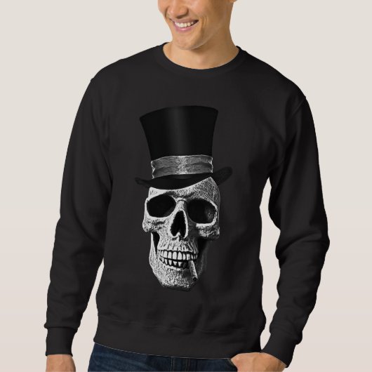 Top hat skull スウェットシャツ (正面)