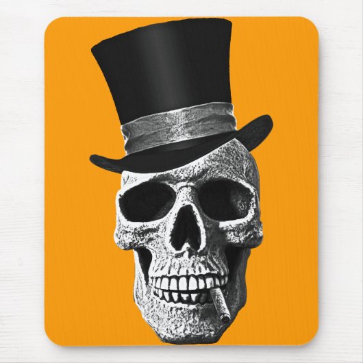 Top hat skull マウスパッド (正面)
