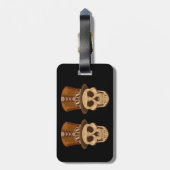 Top Hat Thunder_CoveのSteampunkスカル ラゲッジタグ (裏面縦)