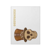 Top Hat Thunder_Cove JournalのSteampunkスカル ノートパッド (回転)