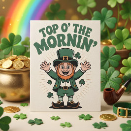 Top O The Mornin Lucky Irish Party Art シーズンカード