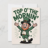 Top O The Mornin Shamrock Party Design シーズンカード (正面)
