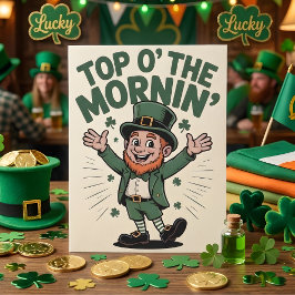 Top O The Mornin Shamrock Party Design シーズンカード