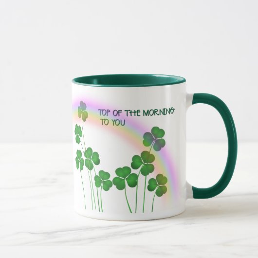 Top of the Morning St Patrick's Dayシャムロック マグカップ (右)