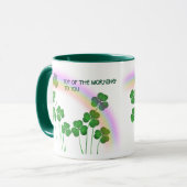 Top of the Morning St Patrick's Dayシャムロック マグカップ (正面左)