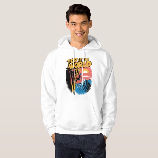 Top of the World Rock Climbing Design パーカ (正面フル)