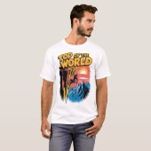 Top of the World Rock Climbing Design Tシャツ (正面フル)