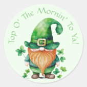 Top O'The Morning To You -St patty's day格言 ラウンドシール (正面)