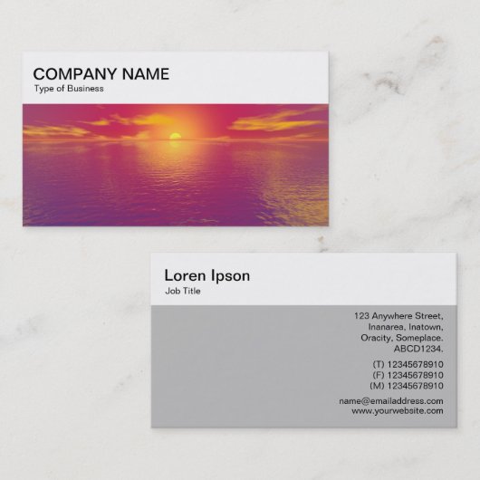 Top Panel - Sunrise/Sunset Business Card 名刺 (正面/裏面)