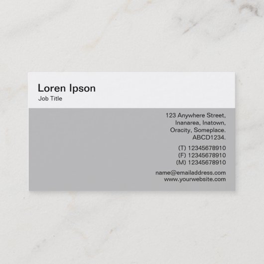 Top Panel - Sunrise/Sunset Business Card 名刺 (裏面)