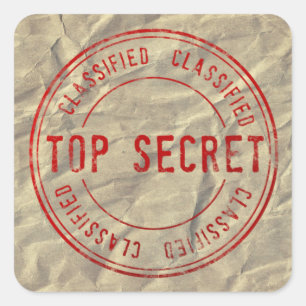 Top Secretがしわクラフト紙 スクエアシール