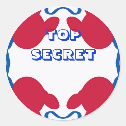 TOP SECRETシール ラウンドシール (正面)
