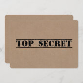 Top Secret花婿介添人またはJunior Groomsmanの提案 招待状 (正面/裏面)