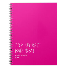 Top Secret Bad Ideas Notebook – Funny Dark Humor  ノートブック