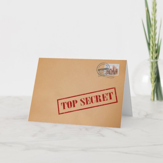 Top Secret Envelope Greeting Card カード (正面)