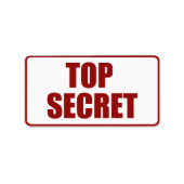 Top Secret Mediumサイズラベル ラベル (正面)