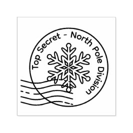 Top Secret | North Pole Division Wood Art Stamp セルフインキングスタンプ