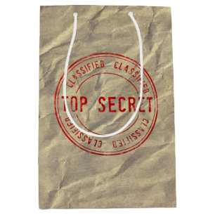 Top Secret Rinkled紙ノベルティ抱き枕 ミディアムペーパーバッグ