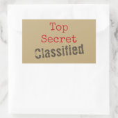 Top Secret Stickers 長方形シール (バッグ)