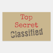 Top Secret Stickers 長方形シール (正面)