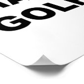 Top That Says - I Hate Golf Funny Gift - Golf Suck ポスター (角)