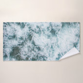Top view of ocean waves バスタオル (バスタオル)