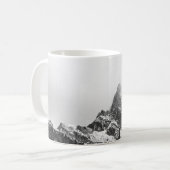 TOP VIEW OF SNOWY MOUNTAIN コーヒーマグカップ (正面左)