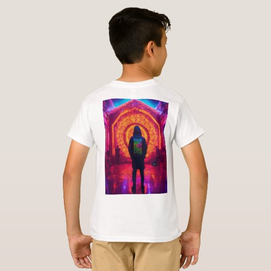 **「Topaz Cyberpunk DMT Raver」** Tシャツ (裏面フル)