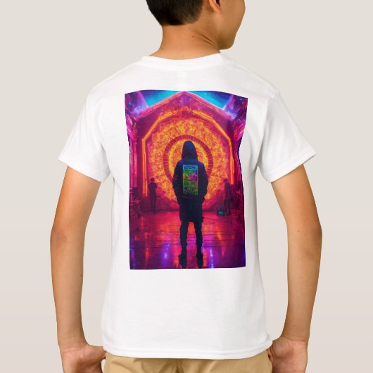 **「Topaz Cyberpunk DMT Raver」** Tシャツ (裏面)