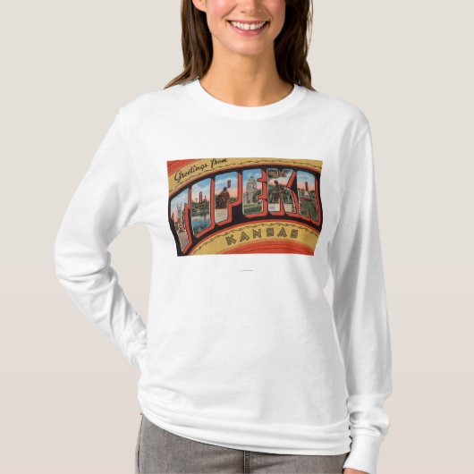 TopekaのKansasLargeの手紙ScenesTopekaのKA Tシャツ (正面)