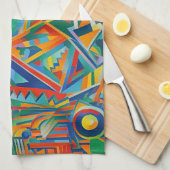 Topeka Art Guild Abstract キッチンタオル (四つ折り)