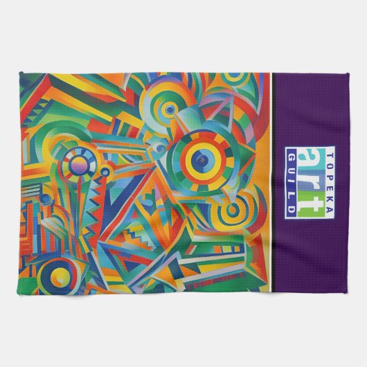 Topeka Art Guild Abstract キッチンタオル (横)