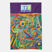 Topeka Art Guild Abstract キッチンタオル (縦)