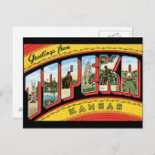 Topeka Kansas_Vintage Travelからの挨拶 ポストカード (正面/裏面)