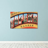 Topeka, KansasLarge Letter ScenesTopeka, KA キャンバスプリント (インサイチュ (ウッドフロア))