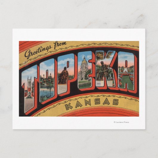 Topeka, KansasLarge Letter ScenesTopeka, KA ポストカード (正面)
