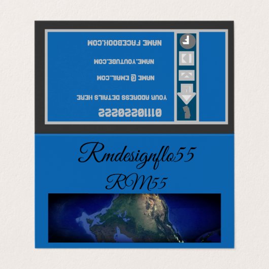 TOPFlow Premium worldmap名刺 名刺 (外部フラット)