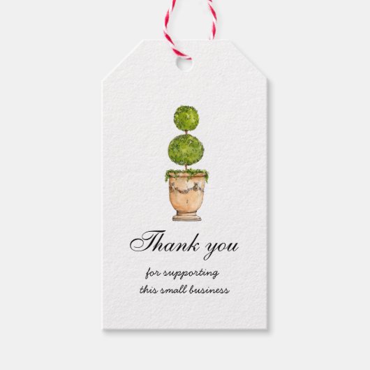 Topiaryスモールビジネスのお手伝いありがとうございます ギフトタグ (正面)