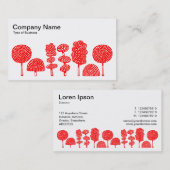 Topiary – 赤オンホワイト 名刺 (正面/裏面)