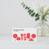 Topiary – 赤オンホワイト 名刺 (スタンド正面)