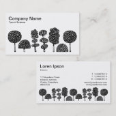 Topiary – 黒オンホワイト 名刺 (正面/裏面)