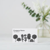 Topiary – 黒オンホワイト 名刺 (スタンド正面)