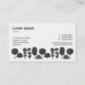 Topiary – 黒オンホワイト 名刺 (裏面)