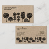 Topiary – 黒オンホワイト(Kraft) 名刺 (正面/裏面)