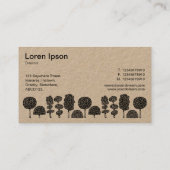 Topiary – 黒オンホワイト(Kraft) 名刺 (裏面)