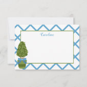 Topiary & Latticeノートカパーソナライズされたード サンキューカード (正面)