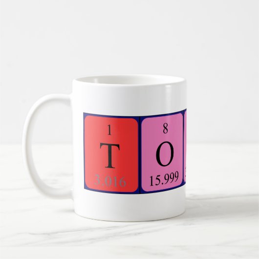 Topias定期テーブル名mug コーヒーマグカップ (左)